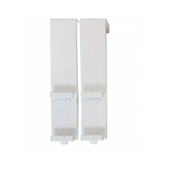 Удължени куки за прозорци с отвори. Мини роло щора с прегъната линия.